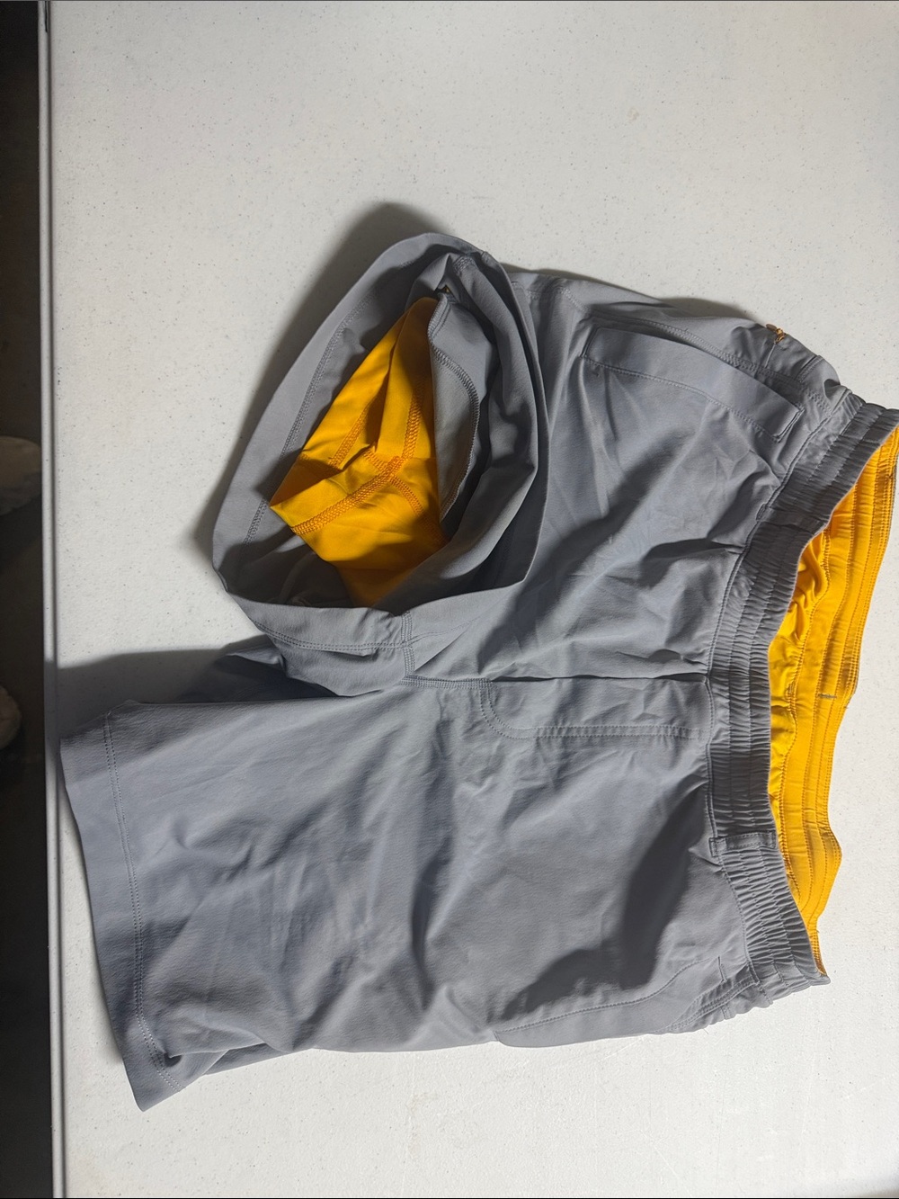 Birddogs Gray Athletic Shorts with Yellow Waistband - Picture 6 of 6